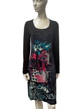 Save The Queen Abstract Print Jersey Dress